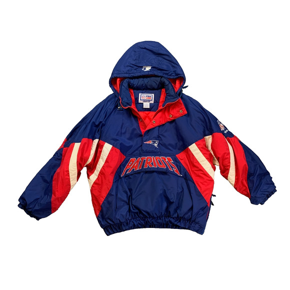 STARTER Other - Vintage New England Patriots Jacket Mens XL Pro Line Half Zip Anorak Starter